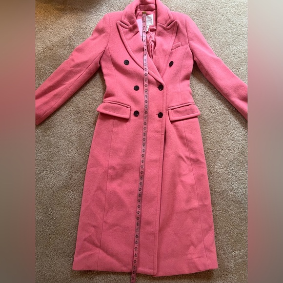 AVEC LES FILLES Wool Double Breasted Coat Retro Pink Jacket Small 4 6 NWT 💖 - Picture 5 of 16